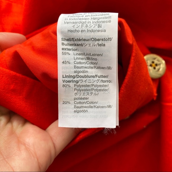 🧡 J.CREW MARINE ORANGE HIGH WAIST LINEN SKIRT! - Picture 10 of 10